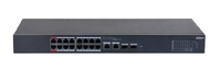 DH-CS4218-16ET-190-V2  |  DAHUA  -  Switch gestionable Smart Managed L2  |  16 Ptos PoE  10/100 Mbps |  2 Ptos RJ45 10/100/1000 Mbps  Up-link|  2 Ptos SFP  Gigabit   |  190W