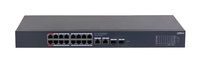 DH-CS4220-16GT-135  |  DAHUA  -  Switch gestionable L2 en la nube   |  16 Ptos PoE   |  2 Ptos RJ45 Up-link Gigabit   |  2 Ptos SFP Up-link Gigabit |  135W