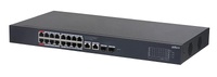 DH-CS4220-16GT-190-V2  |  DAHUA  -  Switch gestionable L2 en la nube   |  16 Ptos PoE  Gigabit |  2 Ptos RJ45 Up-link Gigabit   |  2 Ptos SFP Up-link Gigabit |  190W