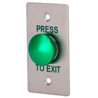 EXITBUTTON305-SLIM  |  Pulsador con llave para liberación de Puertas  |  NC/NO/COM | Empotrado o superficie
