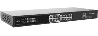 UV-NSW3000-17GT1GP1GC-LPOE-IN  |  UNIVIEW  -    Switch PoE Cloud Gestionable  |  16 PoE802.3af/at + 2 uplink RJ45 + 2 SFP  |  150W