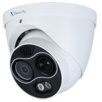 XS-IPTT256A-7D4-WIZ | X-SECURITY  -  Cámara Térmica dual IP  |  Lente sensor térmico 7 mm  |  Lente sensor óptico 8 mm  |  Detección de incendios y alarma