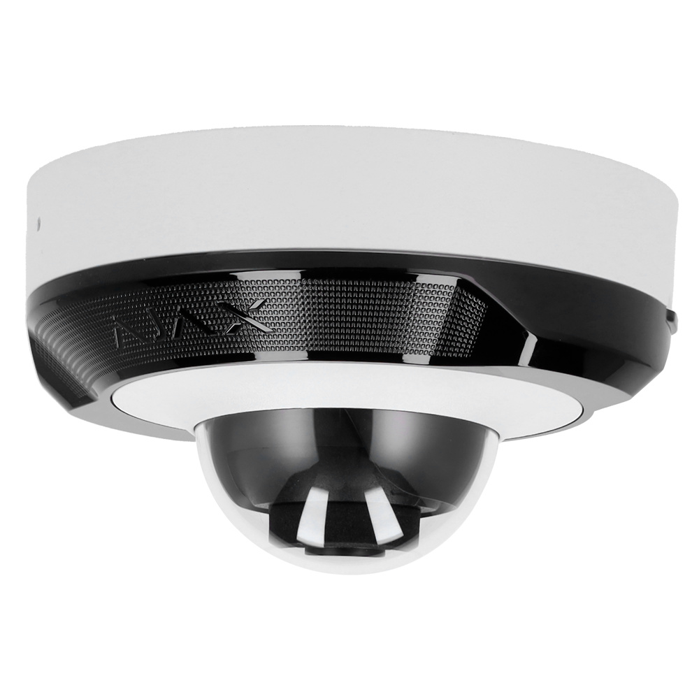 AJ-DOMECAM-MINI-8-0400-W  |  AJAX  -   Cámara domo IP  |  8 Mpx  |  Lente fija 4 mm  | Leds IR 35 metros  |  Micrófono integrado