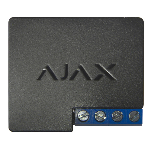 RELÉ AJAX Ajax AJ-RELAY, relé de control remoto para sistemas de alarma y domótica Ajax. Permite activar o desactivar dispositivos de forma segura desde la app, con soporte de altas cargas y tecnología bidireccional de largo alcance