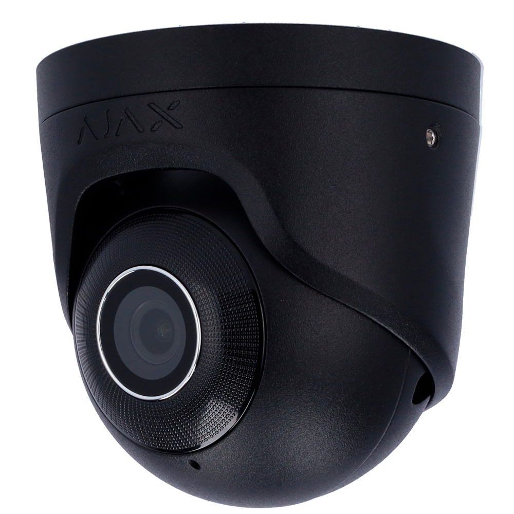AJ-TURRETCAM-5-0400-B | AJAX - Cámara domo IP | 5 Mpx | Lente fija 4 mm | Leds IR 35 metros | Micrófono integrado 