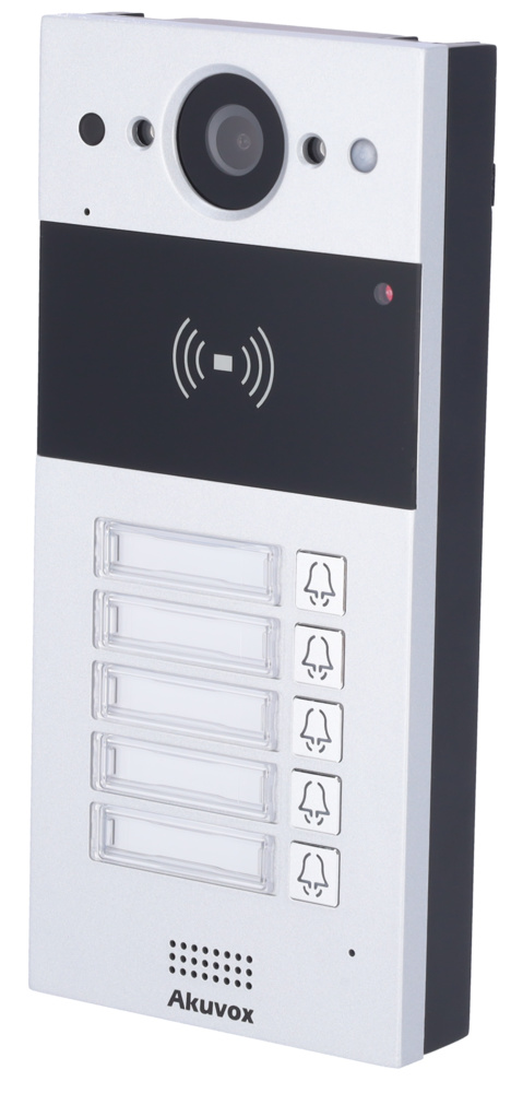 AK-R20B-5B  |  AKUVOX   -  Videoportero IP Antivandálico | Cámara 2 Mpx  |  Conexión TCP/IP - PoE IEEE802.3af   |  Lector de tarjetas MF, EM RFID y NFC integrado  |  Apto para exterior