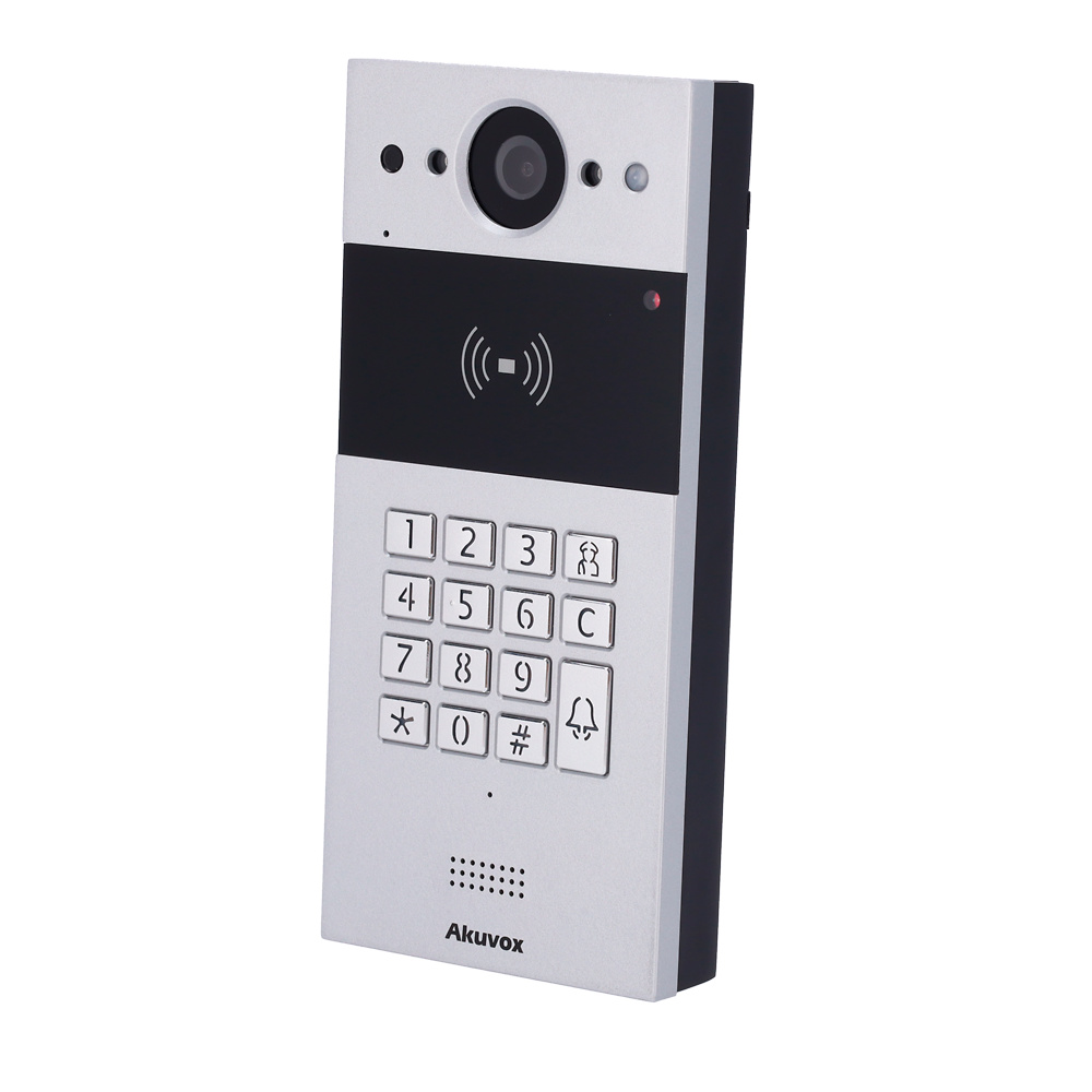 Videoportero IP WiFi 4 viviendas - Cámara 2 Mpx, Audio bidireccional -  Apertura con tarjeta MF, 2 relés - App móvil con o sin monitor - Exterior  IP65, IK08 - Instalación empotrada
