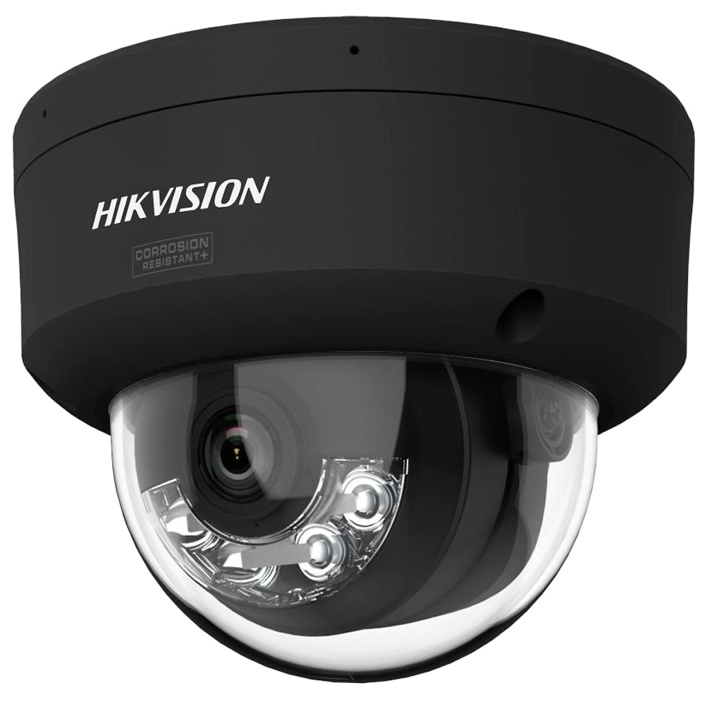 DS-2CD2143G2-LIS2U(2.8mm)(BLACK)  |  HIKVISION  -  Cámara Domo IP AcuSense |  4 Mpx  |  Lente fija 2,8 mm  | Luz Híbrida IR 30 metros