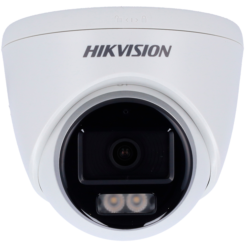 Domo 4N1 Hikvision Cámara analógica Hikvision DS-2CE72DF0T-LFS con diseño compacto, soporte 3 Axis y carcasa metálica resistente. Ofrece menú OSD remoto, funciones inteligentes de imagen y audio, y visión a color 24/7. Su sistema híbrido IR y luz blanca asegura vigilancia continua con total nitidez