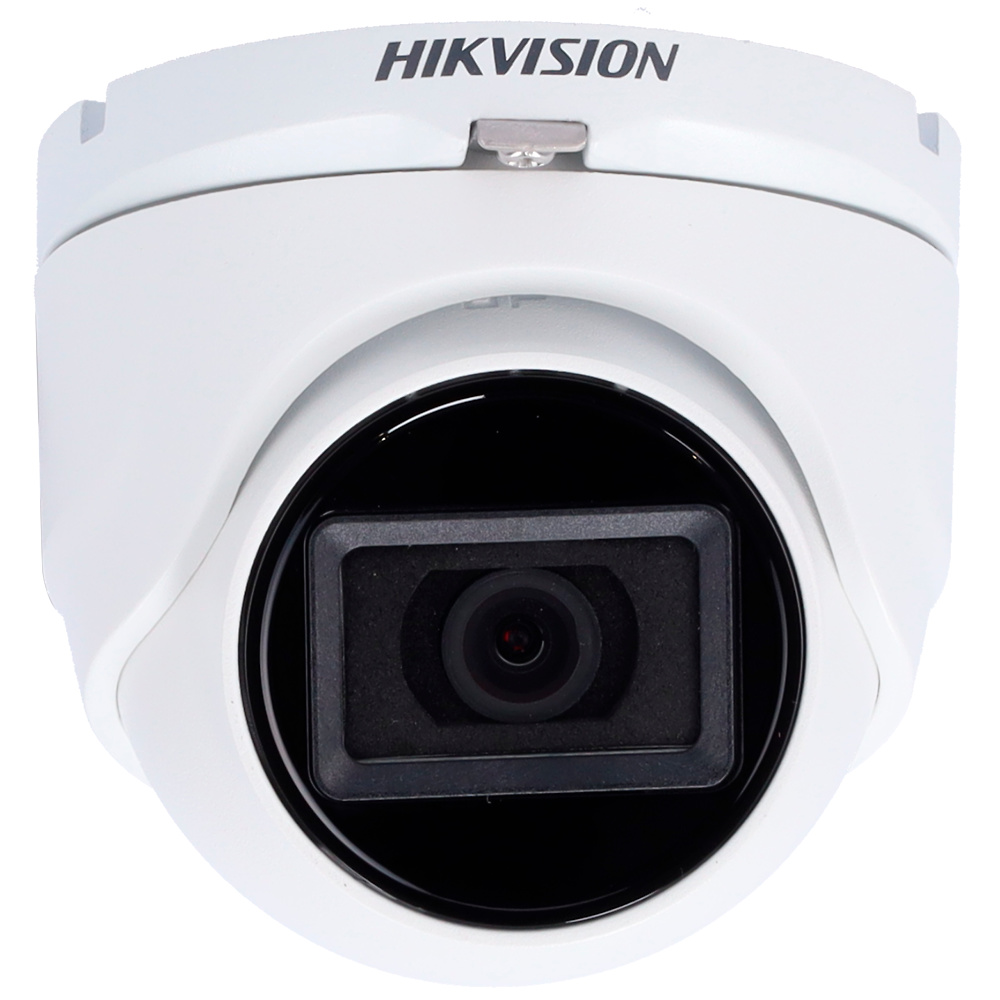 ds-2ce76d0t-itmf-detalle-lente Detalle del domo Hikvision con lente fija de 3.6 mm y ángulo de visión amplio. Permite capturar zonas abiertas con gran precisión y sin distorsión. Compatible con múltiples tecnologías analógicas mediante salida de vídeo 4 en 1