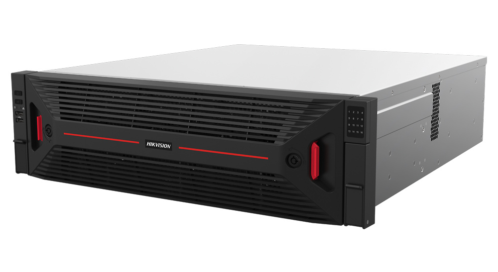 DS-9664NI-M16/R | HIKVISION grabador NVR Hikvision DS-9664NI-M16/R con diseño profesional de alto rendimiento. Soporta hasta 64 canales IP con resolución de hasta 32 Mpx, salidas HDMI 8K y VGA, y funciones avanzadas como RAID y alimentación redundante. Ideal para proyectos de videovigilancia a gran escala