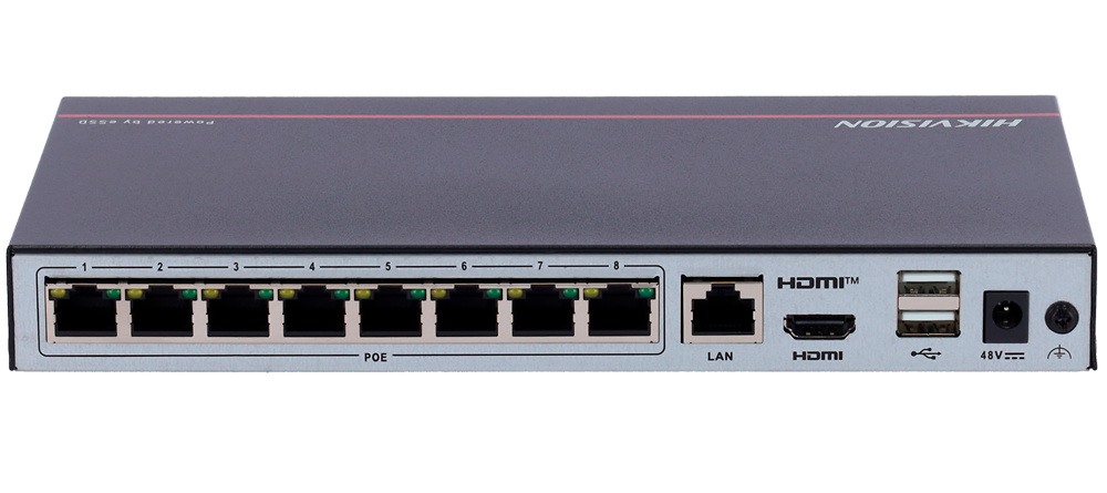DS-E08NI-Q1/8P(SSD 1T) | HIKVISION - Grabador NVR de 8 canales | 8 Canales PoE 58W | 60 Mbps | Resolución max. 4 Mpx | Disco SSD 1Tb 