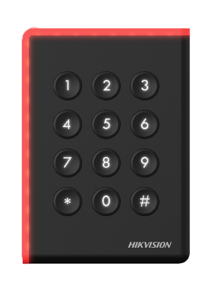 DS-K1108ADK  |  HIKVISION  -  Lector de Acceso por tarjeta MF/MF DESFire y PIN  |  Wiegand 26/34 | RS485