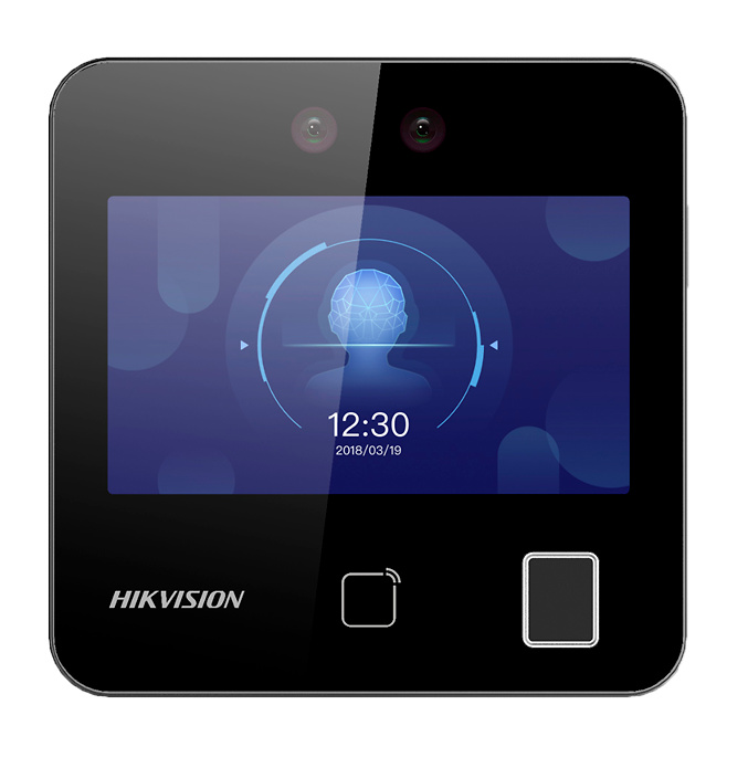 DS-K1T343MFX  |  HIKVISION  -  Terminal de Control de acceso y presencia  |  Identificación por tarjeta MF 13,56 MhZ, reconocimiento Facial, Huella,  Contraseña y/o combinaciones
