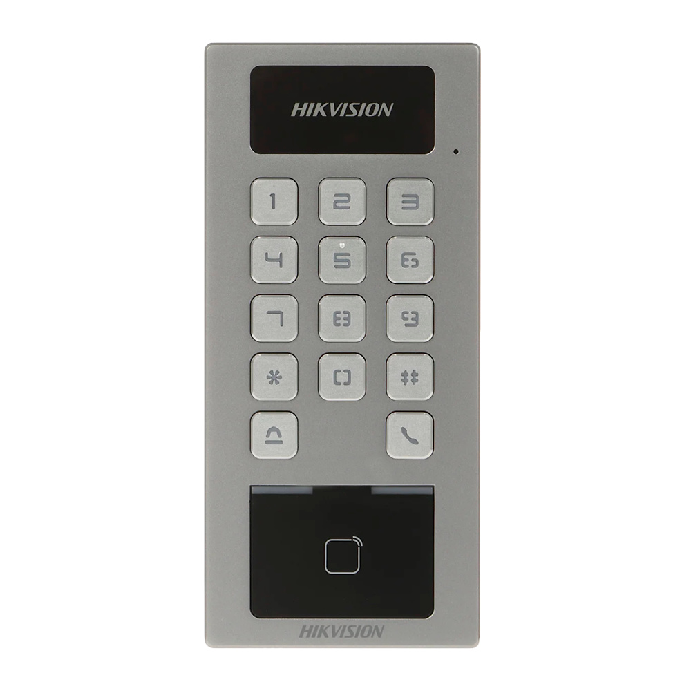DS-K1T502DBFWX  |  HIKVISION  -  Lector biométrico autónomo de control de acceso  |  Identificación por tarjeta MF/MF DESFire, huella, contraseña y/o combinaciones