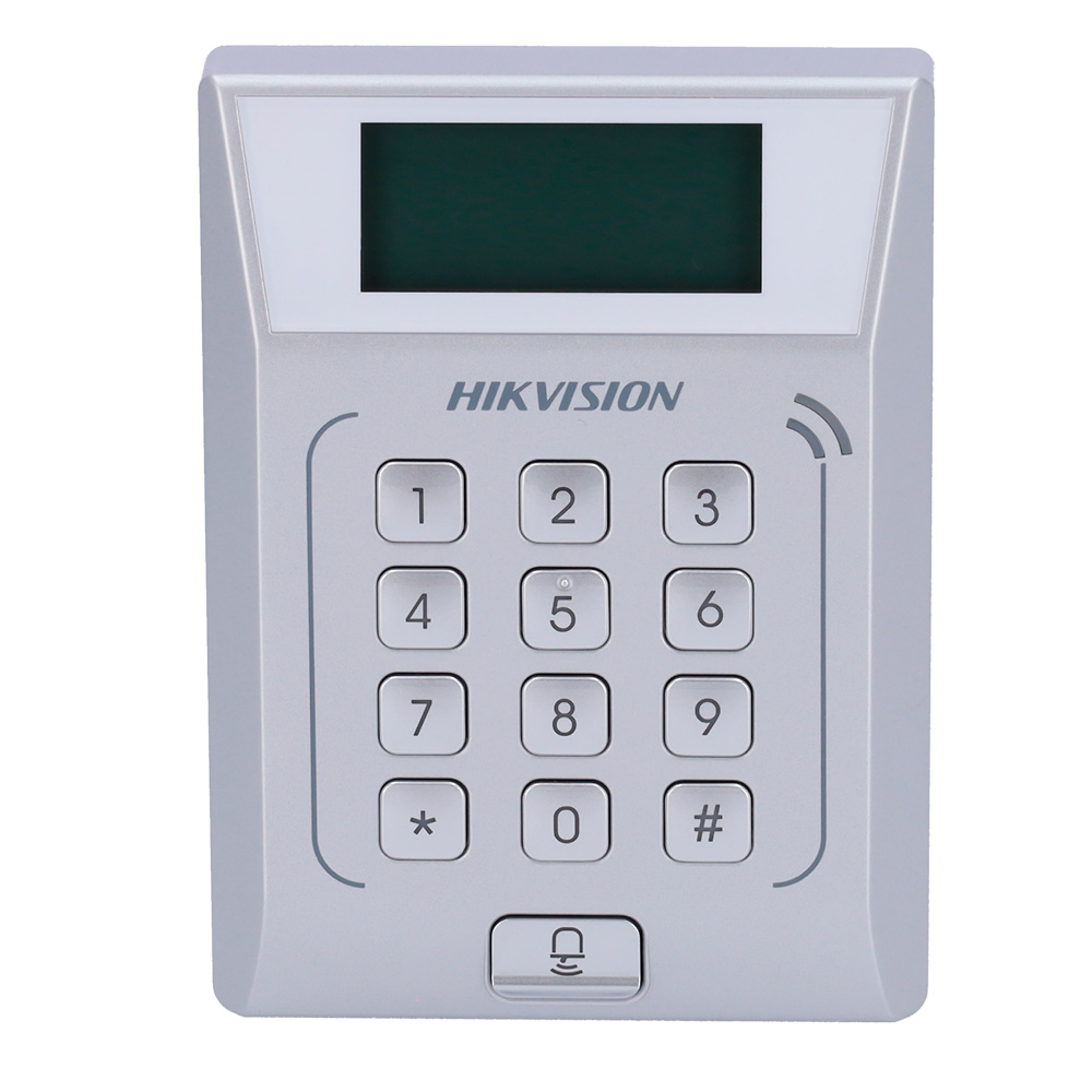 DS-K1T802M | HIKVISION - Lector autónomo de control de Accesos | Identificación por tarjeta MF 13,50MhZ, contraseña y/o combinaciones 