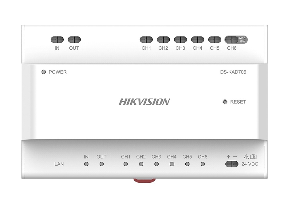 DS-KAD706  |  HIKVISION  -  Alimentador a 2 hilos con interfaz de 6 canales