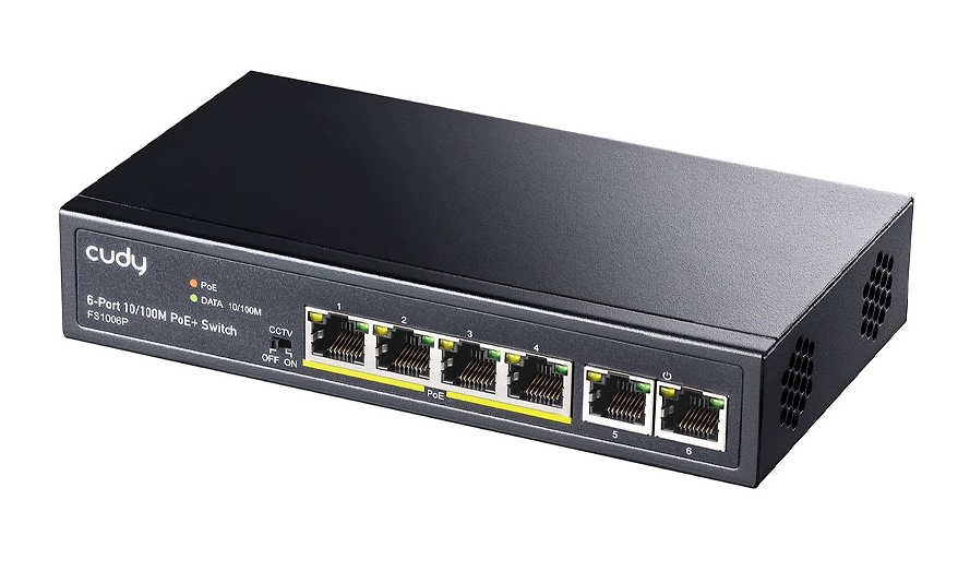 FS1006P | Switch PoE No Gestionable | Switch PoE+ de 6 puertos 10/100Mbps | Potencia 60W 