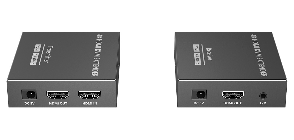 HDMI-EXT-4K60-KVM70 | Extensor HDMI con KVM | 70 metros Max. 