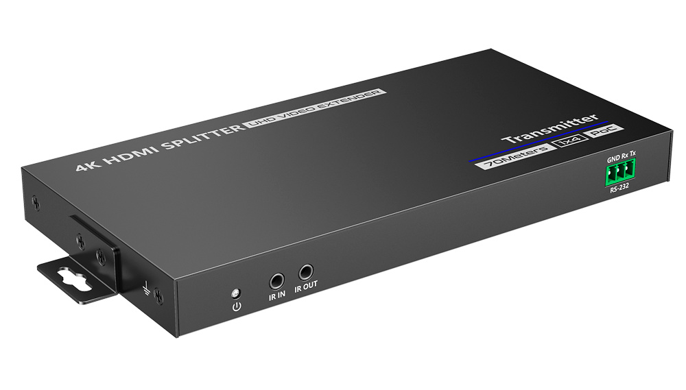 HDMI-SPL-1x4-4K30-CAT6 | Splitter-Extensor HDMI1x4 | 1 transmisor / 4 receptores | Alcance hasta 70m 