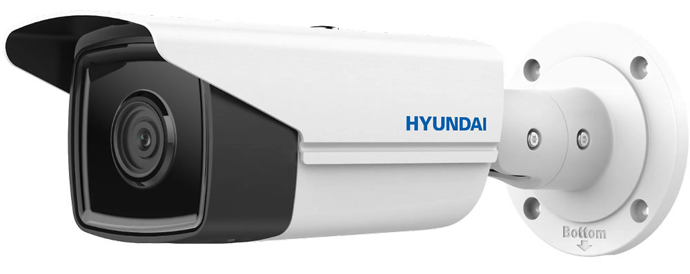 HYU-963  |  HYUNDAI  -  Cámara Bullet IP  AISENSE |  8 Mpx  |  Lente fija  |  Leds IR 80 metros  |  Protección Perimetral y Detección Facial