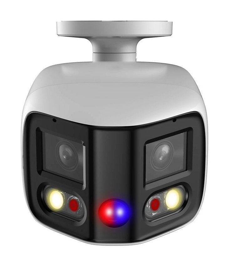 IPC-PFW3849SP-A180-E2-AS-PV-0280B | DAHUA - Cámara Bullet IP WizMind| 4 Mpx | Doble Óptica Fija 2,8 mm | Smart Light 25 metros | Micrófono y Altavoz integrados | Protección perimetral SMD 4.0 