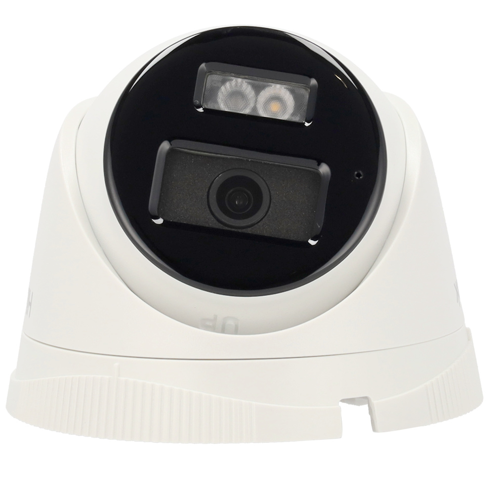 Turrent Hillok 4 Mpx HiLook IPC-T240HA-LUC(2.8mm), cámara Turret IP de 4 Megapíxeles, luz híbrida IR y blanca, Motion Detection 2.0, audio integrado y protección IP67. Perfecta para entornos de vigilancia donde se requiere alta calidad de imagen y eficiencia en seguridad