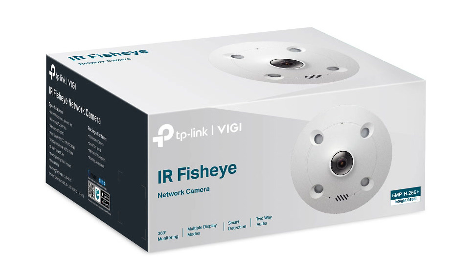 InSight S655I | VIGI TP-LINK | Cámara IP TP-Link Panorámica | 5 Mpx | Lente Fija 1,44 mm | Micrófono y altavoz integrados 