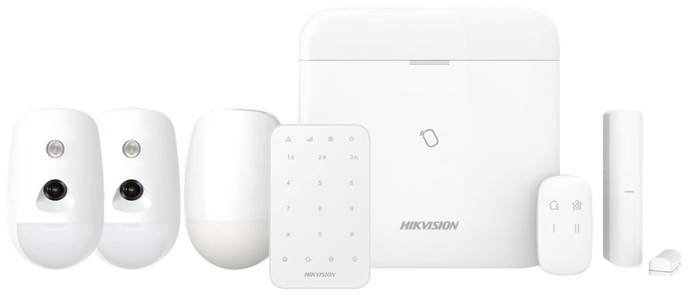 KIT AXPRO 7  |  HIKVISION  -  Kit de Alarma Profesional  AX PRO |  64 Zonas  |  Panel + Teclado + Pulsador + Detector PIR + 2 PIRCAM + Magnético