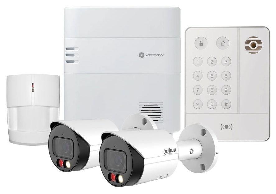 KIT-DAHUA-VESTA-1  |  DAHUA-VESTA  -  Kit de Alarma sin Cuotas  |  Kit de Alarma Vesta y Cámaras IP Dahua