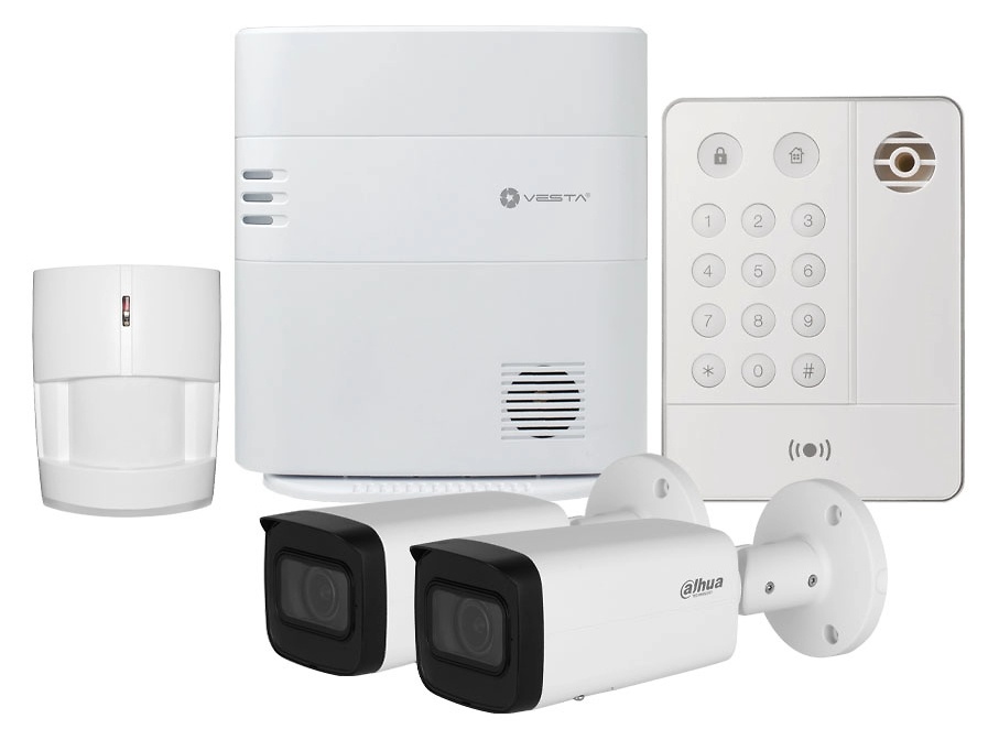 KIT-DAHUA-VESTA-3  |  DAHUA-VESTA  -  Kit de Alarma sin Cuotas  |  Kit de Alarma Vesta y Cámaras IP Dahua