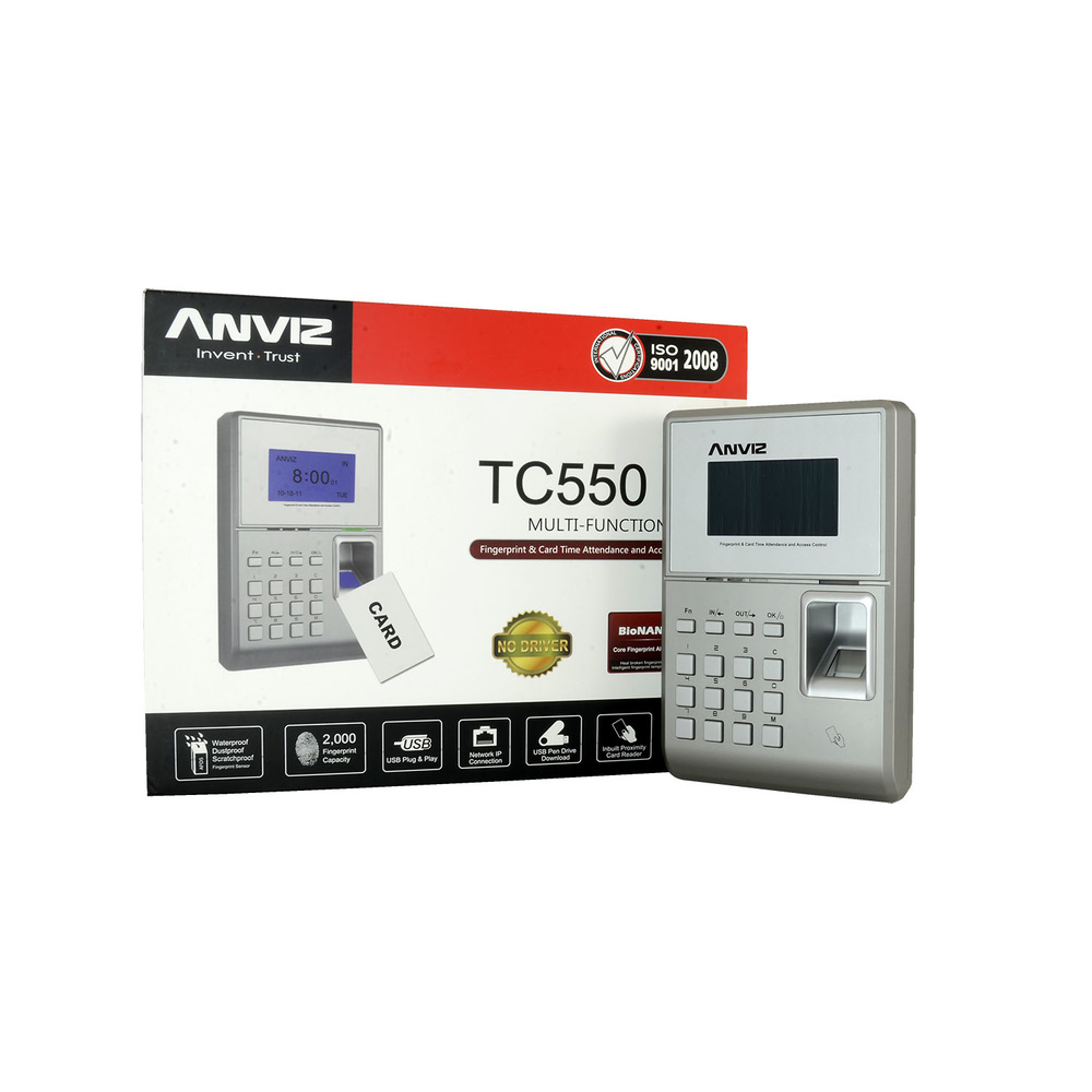 Lector Biométrico para Control de Presencia y Control de Accesos - ANVIZ 
