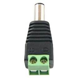 Conector DC hembra con salida +/- de 2 terminales - 1 unidad 