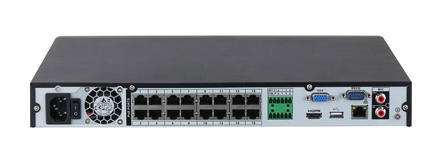 NVR2216-16P-I2 | DAHUA - Grabador NVR WizSense de 16 Canales | 16 Puertos PoE | 144 Mbps | SMD Plus 