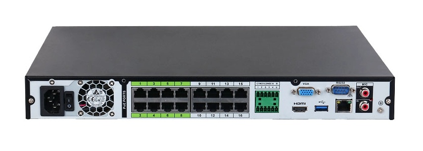 NVR5232-16P-EI | DAHUA - Grabador NVR IP WizSense | 32 Canales con Switch 16 puertos PoE | 384 Mbps | SMD Plus 