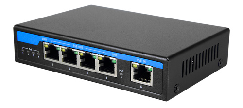 POE-EX0504-GE-60 | PoE Extender Switch | 4 puertos PoE + 1 Uplink RJ45 | 10/100/1000 Mbps 