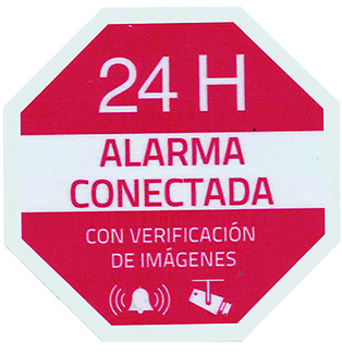 Placa de plástico - ALARMA (Homologada) 