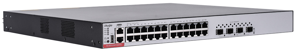 RG-S5310-24GT4XS-P-E | RUIJIE | Switch PoE Gestionable | 24 puertos RJ45 Gigabit + 4 puertos SFP+ 10Gigabit | 370W | 740W 