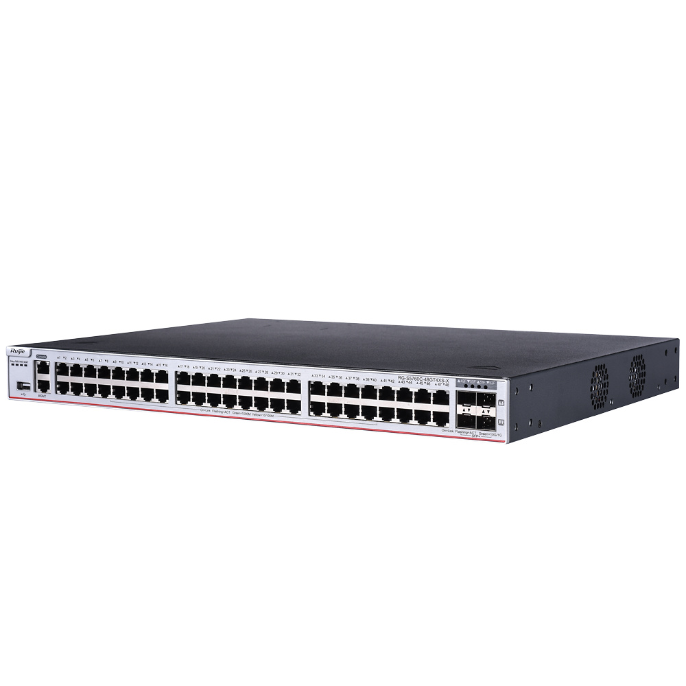 RG-S5760C-48GT4XS-X | RUIJIE | Switch Cloud Gestionable L3 | 48 Puertos Gigabit + 4 Puertos 10G 