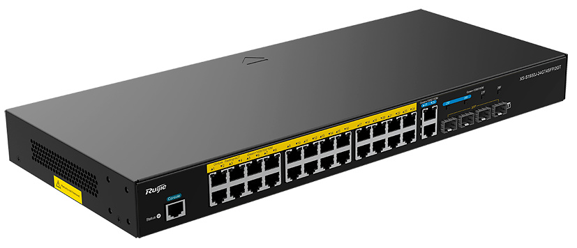 RG-XS-S1930J-24GT4SFP/2GT-P | RUIJIE | Switch PoE Gestionable | 26 puertos RJ45 10/100/1000 Mbps (2 combo) + 4 Puertos SFP 10/100/1000 Mbps (2 combo) | 370W 