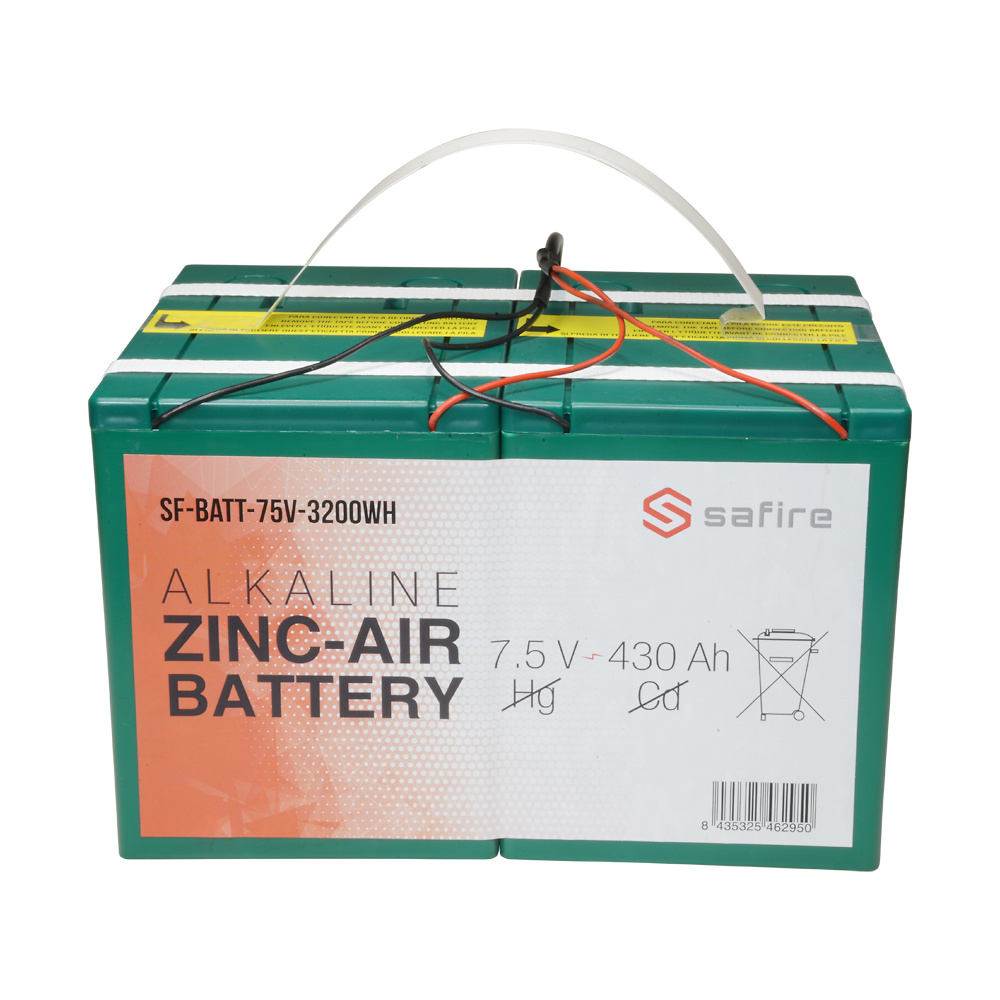 SF-BATT-75V-3200WH | Batería zinc-aire | Voltaje 7V DC | Capacidad 430 Ah / 3200 Wh 