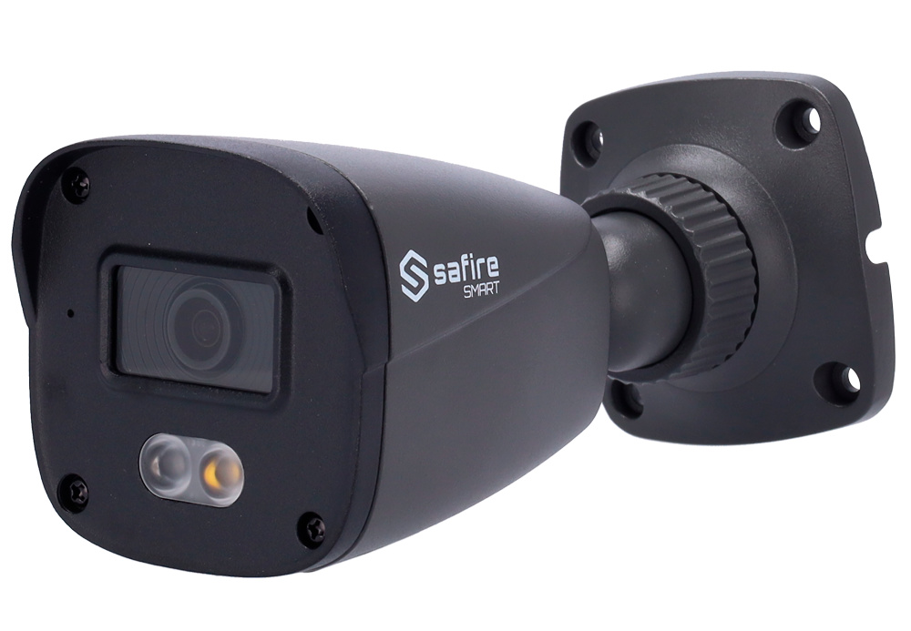 SF-IPB070A-2B1-DL-GREY | SAFIRE SMART | Cámara IP Bullet | 2 Mpx | Lente 2,8mm | Leds IR dual 40 metros | Micrófono integrado 