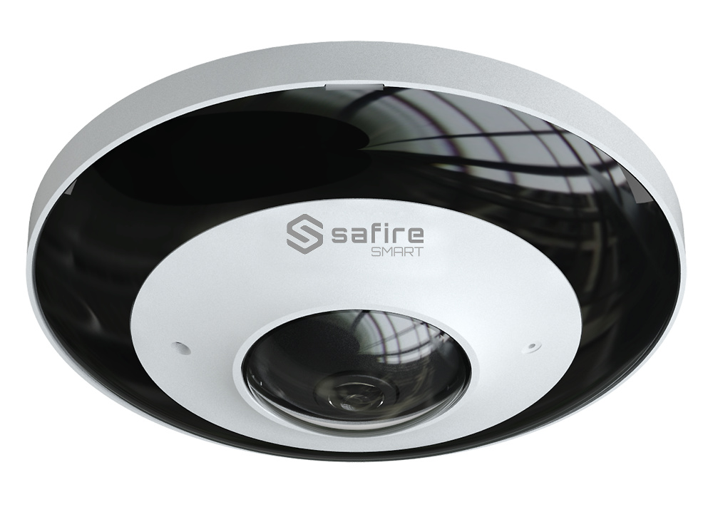 SF-IPD360A-6I1   |  SAFIRE  -  Cámara Domo IP Fisheye Gama I1  |  6 Mpx  |  Lente 1,1 mm  |  Leds IR 30 metros  |  Inteligencia Artificial Avanzada