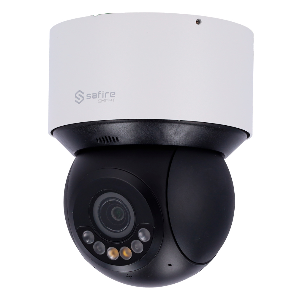 SF-IPSD3004TA-4SB1-DL  |  SAFIRE SMART  |  Cámara PTZ IP gama B1 Inteligencia Artificial  |  4 Mpx  | Zoom 4x  |  Leds IR 50 m - Leds blancos 30 