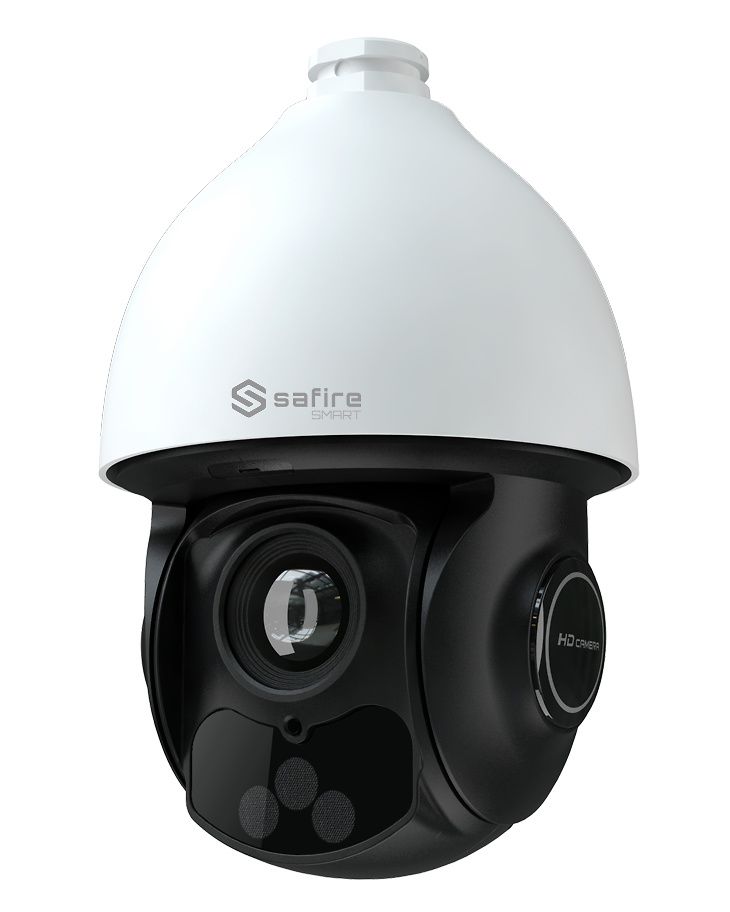 SF-IPSD5032ITA-8I1  |  SAFIRE SMART  |  Cámara PTZ IP gama E1 Inteligencia Artificial  |  8 Mpx  | Zoom 32x  |  Leds IR 200 metros