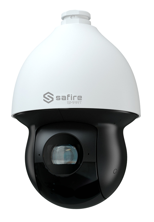 SF-IPSD5040ITA-4I1 | SAFIRE SMART La cámara Safire Smart SF-IPSD5040ITA-4I1 ofrece resolución 4 Mpx, zoom óptico 40X, IR de 350 m y funciones inteligentes de clasificación de humano y vehículo. Incorpora autotracking, reconocimiento facial y protección IP67/IK10, ideal para proyectos de videovigilancia de alta precisión en exteriores