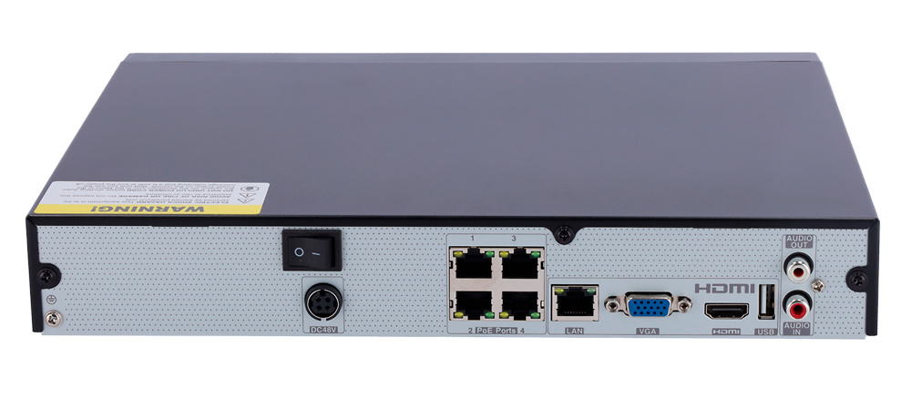 SF-NVR3104-4P-B1 | SAFIRE SMART - Grabador NVR de 4 canales IP | PoE | 40 Mbps | Resolución Max. 8 Mpx | Función POS 
