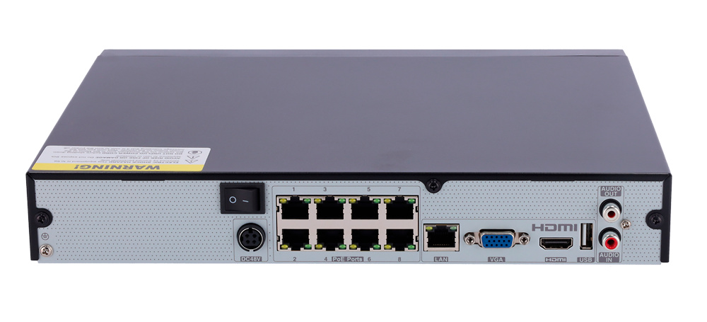 SF-NVR3108-8P-B1 | SAFIRE - Grabador NVR de 8 canales IP | PoE | 40 Mbps | Resolución Max. 8 Mpx | Función POS 