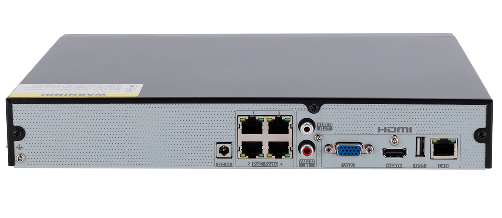 SF-NVR6104-4P-B2 | SAFIRE - Grabador NVR de 4 canales IP | 4 Ptos PoE | 80 Mbps | Resolución Max. 8 Mpx | Función POS | Detección facial 