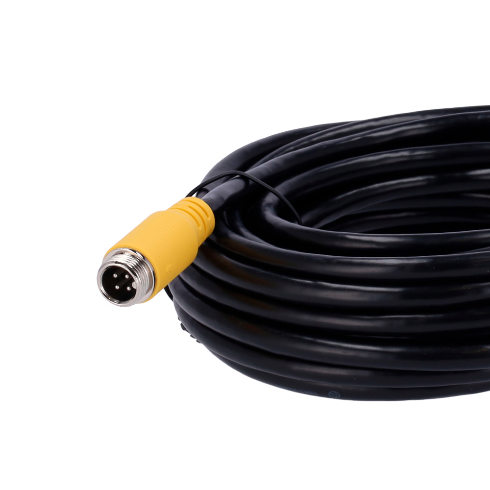 ST-4PIN-AHD-100 | STREAMAX - Cable para cámaras AHD | 10 metros | Conector M12 aviación Macho-Hembra | Conector de aviación 4 pines 